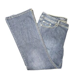 Torrid Luxe Slim Boot Cut Flare Jeans Plus Size 20R Blue Super Stretch Denim